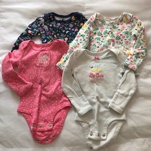 Carters Newborn long sleeved mitten-cuffed onesies